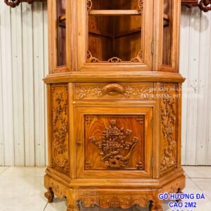 MS53 : TỦ RƯỢU GÓC CAO CẤP - GỖ HƯƠNG ĐÁ