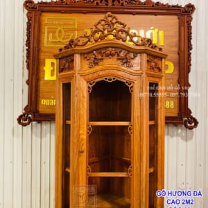 MS53 : TỦ RƯỢU GÓC CAO CẤP - GỖ HƯƠNG ĐÁ