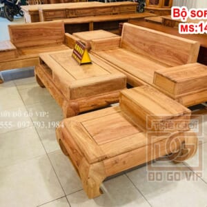 MS14 : BỘ SOFA 5 MÓN  - GỖ HƯƠNG ĐÁ