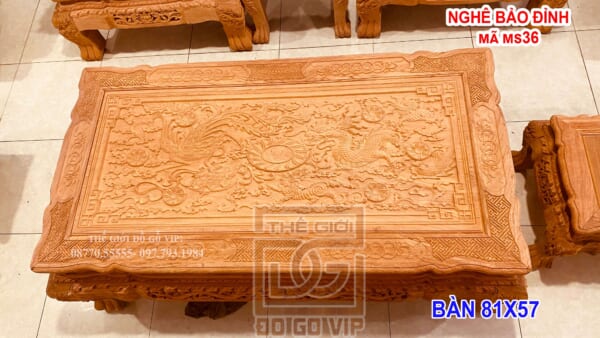 MS36 : BỘ QUỐC NGHÊ BẢO ĐỈNH 6 MÓN  - GỖ HƯƠNG ĐÁ