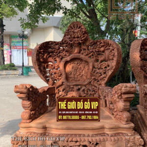 BỘ CỬU LONG BÁT MÃ GỖ HƯƠNG ĐỎ LÀO