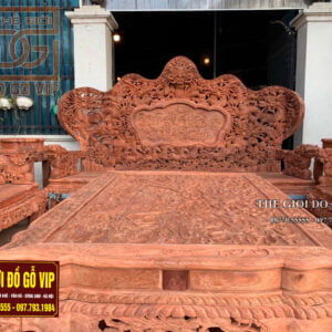 BỘ CỬU LONG BÁT MÃ GỖ HƯƠNG ĐỎ LÀO