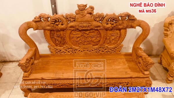 MS36 : BỘ QUỐC NGHÊ BẢO ĐỈNH 6 MÓN  - GỖ HƯƠNG ĐÁ