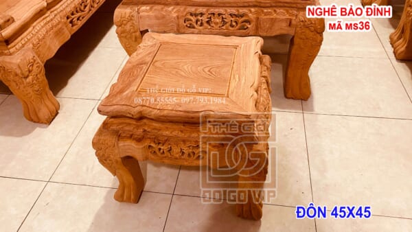 MS36 : BỘ QUỐC NGHÊ BẢO ĐỈNH 6 MÓN  - GỖ HƯƠNG ĐÁ