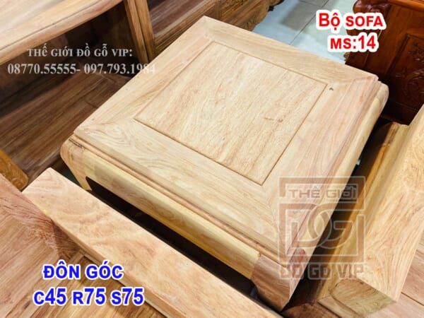 MS14 : BỘ SOFA 5 MÓN  - GỖ HƯƠNG ĐÁ