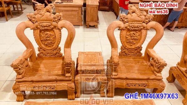 MS36 : BỘ QUỐC NGHÊ BẢO ĐỈNH 6 MÓN  - GỖ HƯƠNG ĐÁ