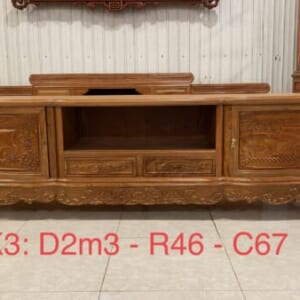MS54 : KỆ TIVI LOUIS - GỖ HƯƠNG ĐÁ
