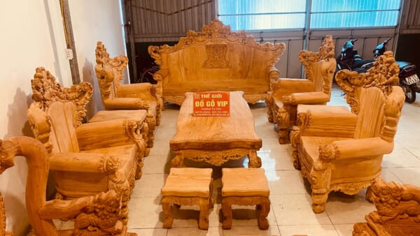 MS48 : BỘ HOÀNG GIA NGUYÊN KHỐI - GỖ HƯƠNG ĐÁ
