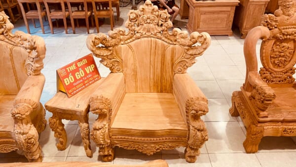 MS48 : BỘ HOÀNG GIA NGUYÊN KHỐI - GỖ HƯƠNG ĐÁ