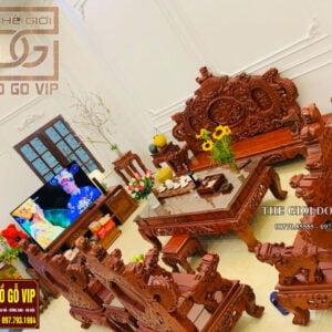 BỘ NGHÊ RỒNG ĐỈNH  12 MÓN GỖ HƯƠNG LÀO CHÂN 14