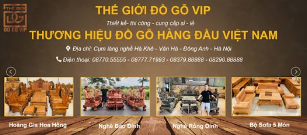 Thế giới đồ gỗ VIP - đơn vị uy tín hàng đầu trong lĩnh vực cung cấp đồ gỗ nội thất chất lượng, giá rẻ