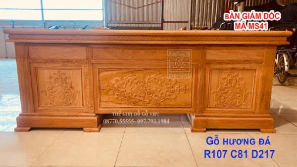 Bàn giám đốc gỗ hương đá - Sản phẩm khẳng định uy quyền các sếp
