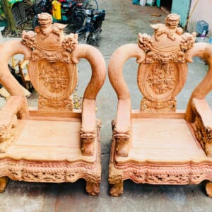 QUỐC NGHÊ BẢO ĐỈNH 6 MÓN CỘT 12 CHÂN 12 - GỖ HƯƠNG ĐÁ