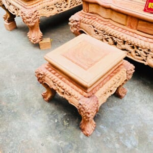 QUỐC NGHÊ BẢO ĐỈNH 6 MÓN CỘT 12 CHÂN 12 - GỖ HƯƠNG ĐÁ