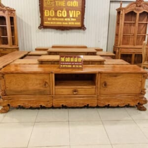 KỆ TIVI HOÀNG GIA VIP - GỖ HƯƠNG ĐÁ