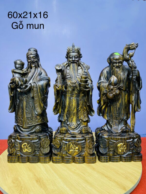 Tam Đa Phúc Lộc Thọ 60 Mun Hoa