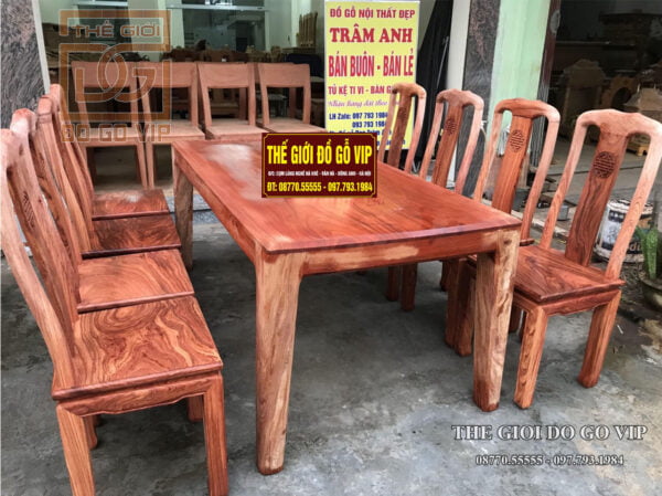 BỘ BÀN ĂN CHỮ NHẬT - GHẾ CHỮ THỌ