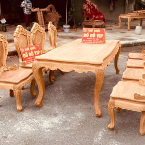 BỘ BÀN ĂN HOÀNG GIA 8 GHẾ - GỖ GÕ ĐỎ