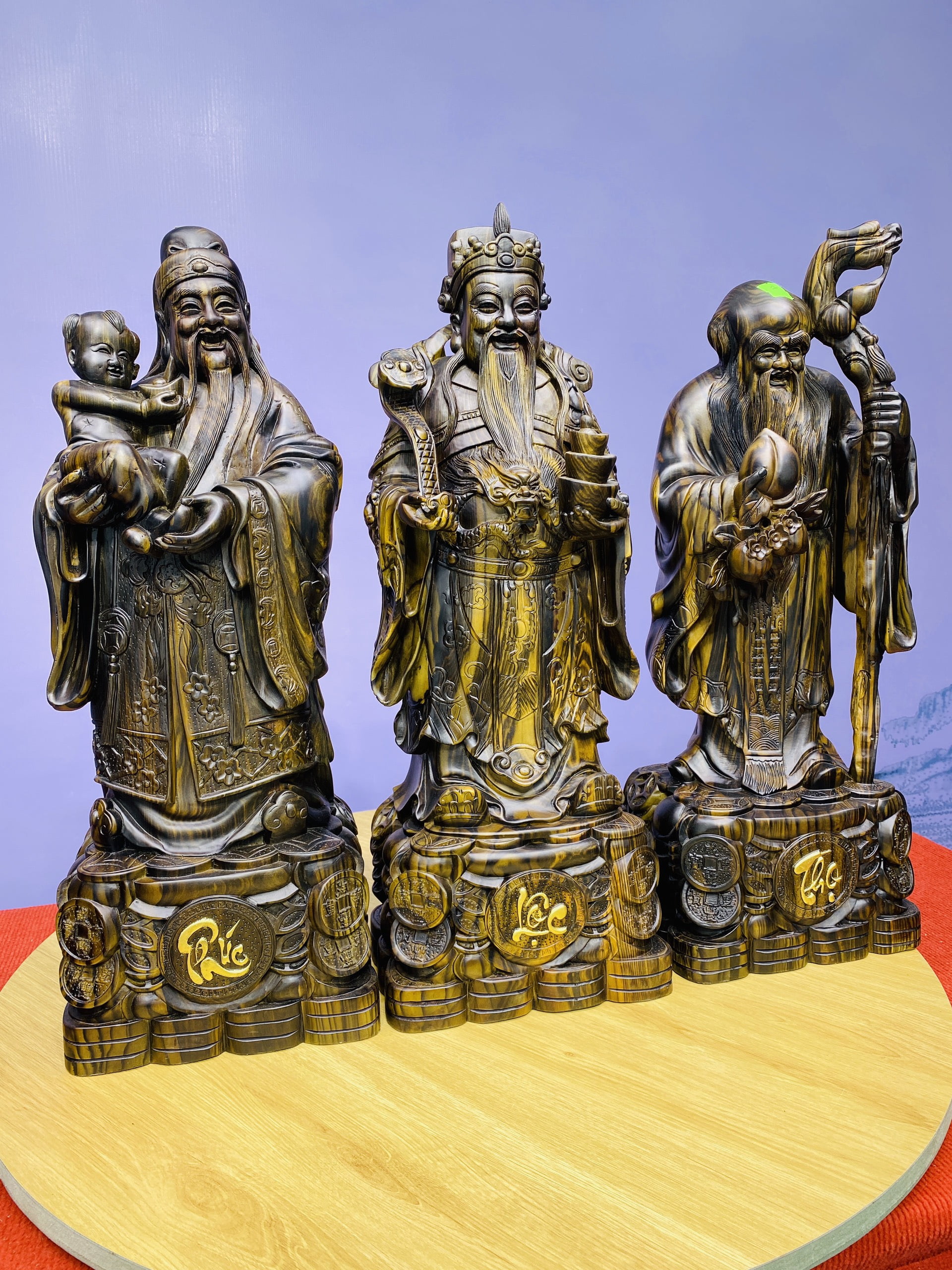 Tam Đa Phúc Lộc Thọ 60 Mun Hoa