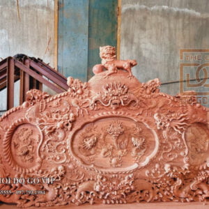 Bộ rồng đỉnh gỗ hương đá 12 món chân 15 Đục Tay 100%