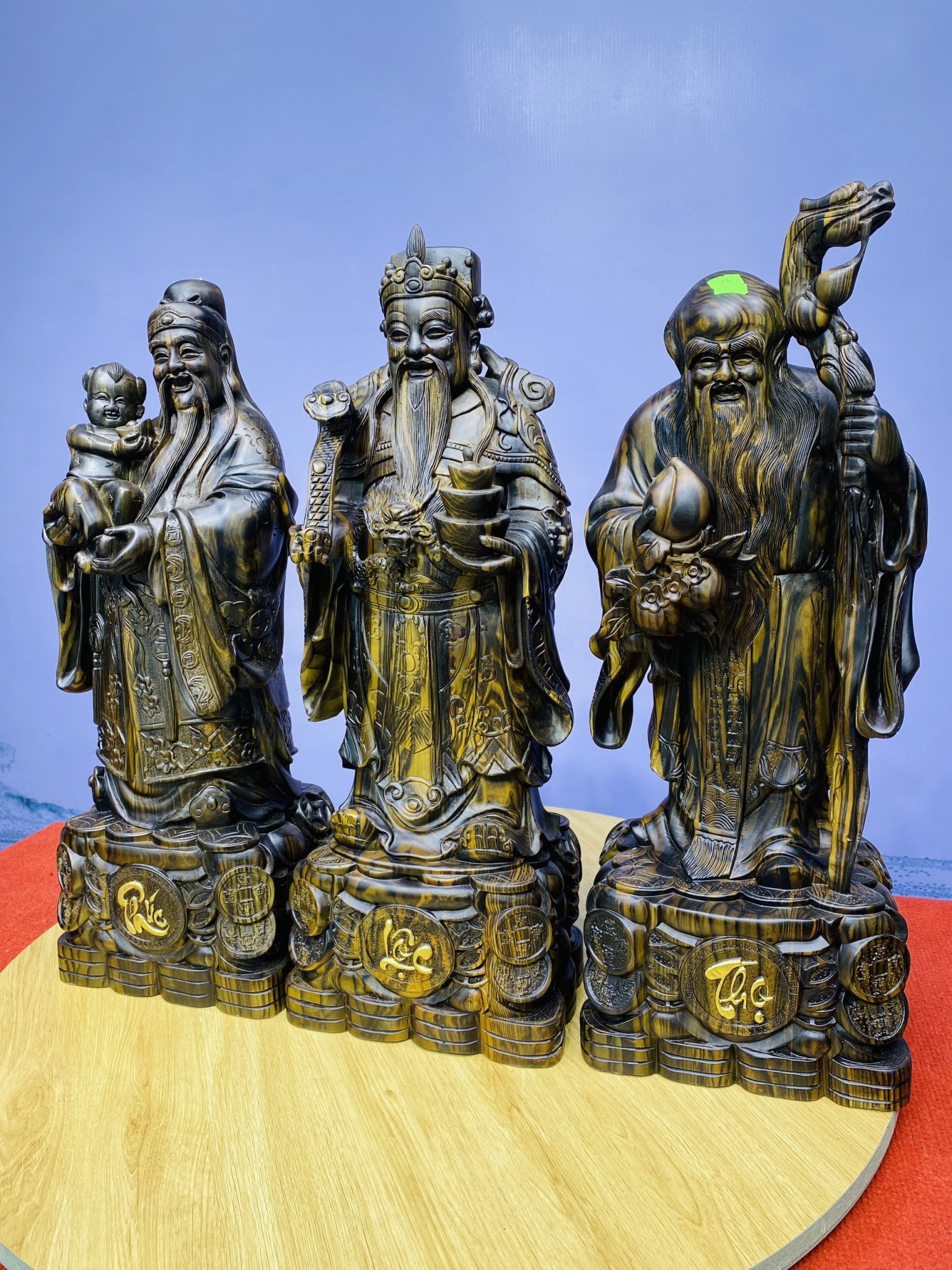 Tam Đa Phúc Lộc Thọ 60 Mun Hoa