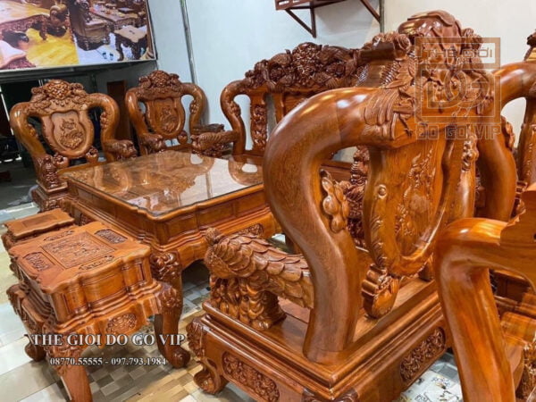 BỘ BÀN GHẾ MINH QUỐC CHIM CÔNG - 10 MÓN