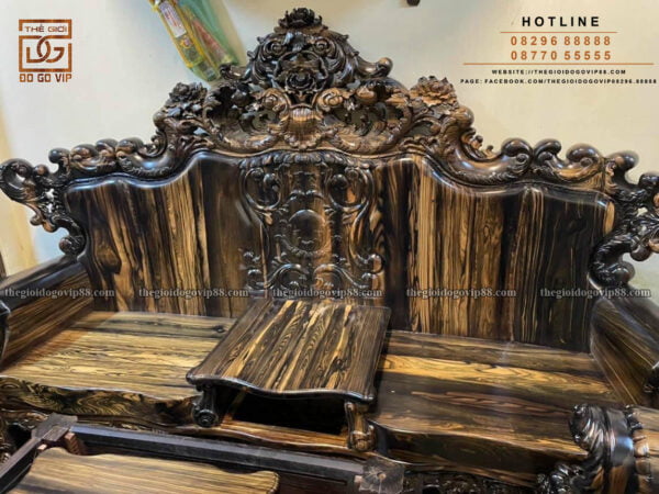 Bộ Hoàng Gia Nguyên Khối - Gỗ Mun Lào