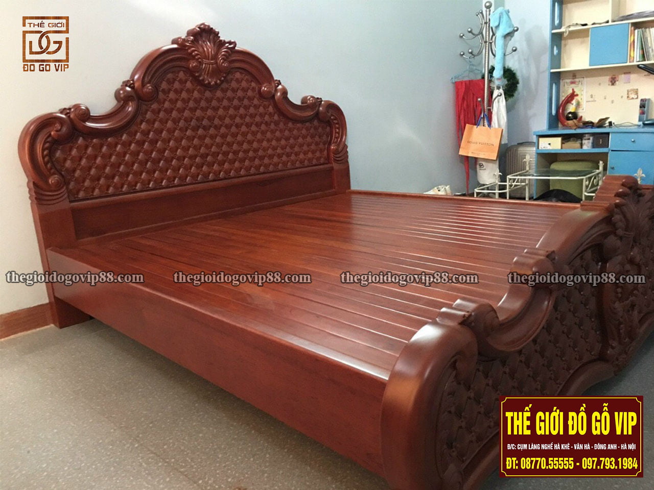 GIƯỜNG NGỦ MẪU LUOIS ĐỤC TRÁM