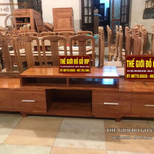 KỆ TIVI - GỖ HƯƠNG ĐÁ MẶT TRÀN 3P