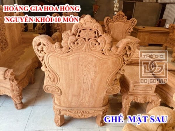 Bộ bàn ghế hoàng gia được điêu khắc hoàn toàn 100% thủ công bằng tay