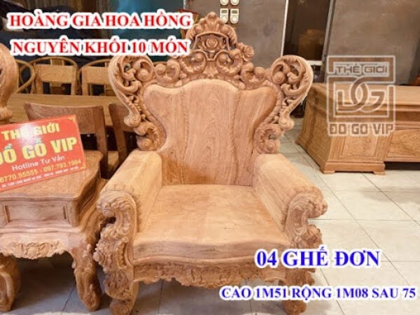 Chiếc ghế mang dáng vẻ uy nghi, sang trọng