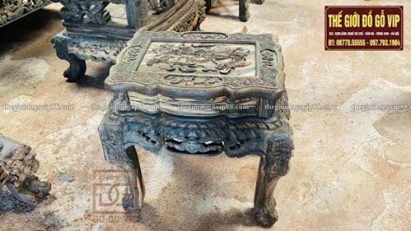 Đôn cao cũng được nghệ nhân chạm trổ tỉ mỉ, độc đáo