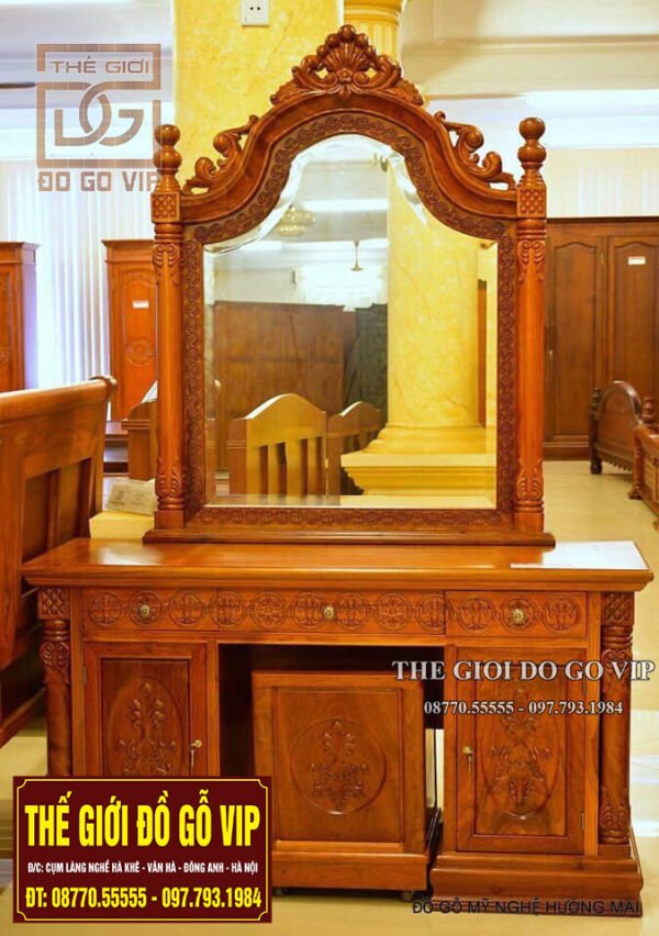 Mẫu ghế bàn trang điểm hiện đại mái vòm được ưa chuộng
