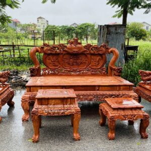 NGHÊ BẢO ĐỈNH GỖ HƯƠNG ĐÁ CỘT 14 CHÂN 14
