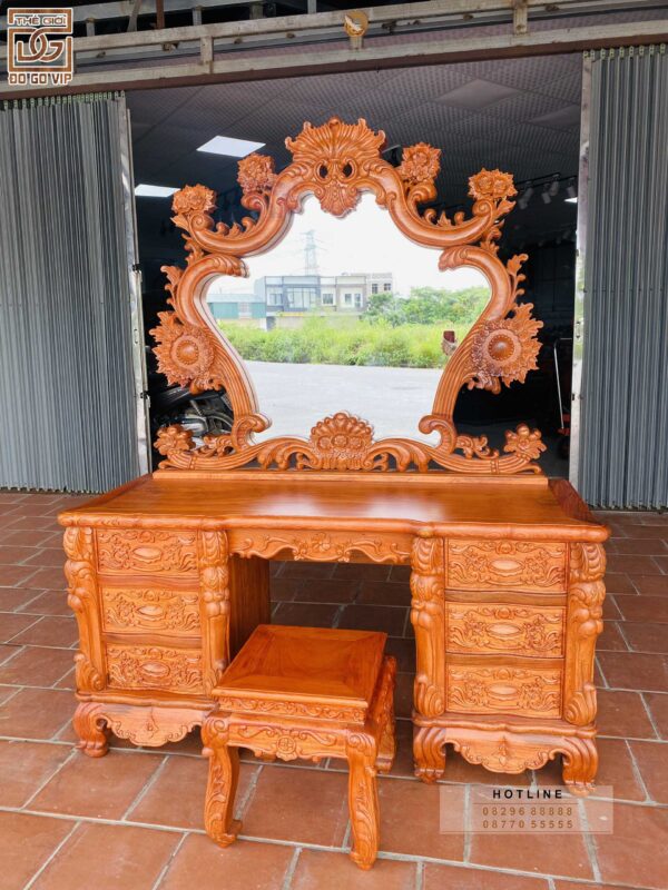 BÀN PHẤN HOÀNG GIA LOUIS- GỖ HƯƠNG ĐÁ