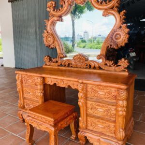 BÀN PHẤN HOÀNG GIA LOUIS- GỖ HƯƠNG ĐÁ