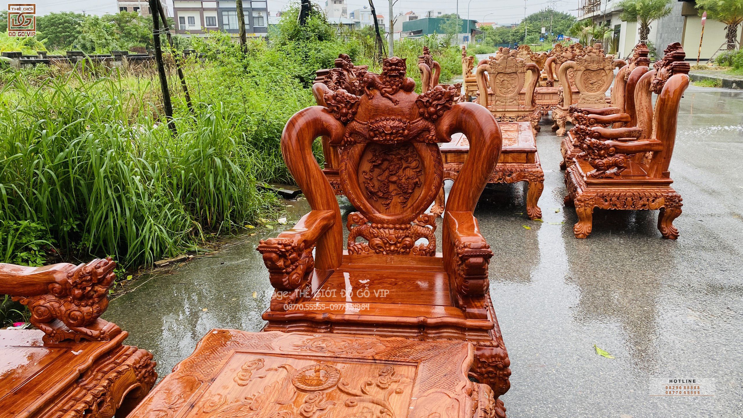 NGHÊ BẢO ĐỈNH GỖ HƯƠNG ĐÁ CỘT 14 CHÂN 14