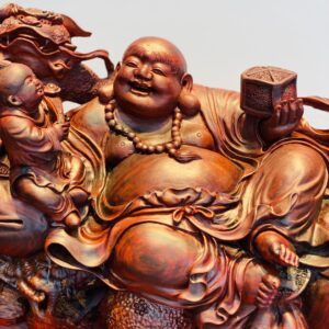 Siêu Phẩm Di Lặc Ngồi Ngũ Phúc - Gỗ Tử Đàn SP767