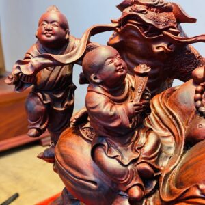 Siêu Phẩm Di Lặc Ngồi Ngũ Phúc - Gỗ Tử Đàn SP767