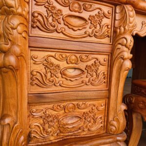 BÀN PHẤN HOÀNG GIA LOUIS- GỖ HƯƠNG ĐÁ