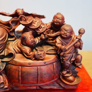 Siêu Phẩm Di Lặc Ngồi Ngũ Phúc - Gỗ Tử Đàn SP767