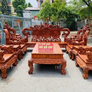 Nghê Tay Khuỳnh Bảo Đỉnh 12 Món- Gỗ Hương Đá