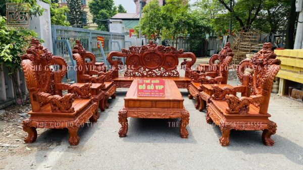 Nghê Tay Khuỳnh Bảo Đỉnh 12 Món- Gỗ Hương Đá