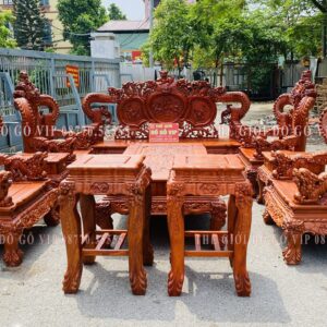 Nghê Tay Khuỳnh Bảo Đỉnh 12 Món- Gỗ Hương Đá