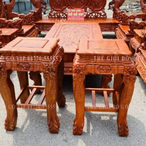 Nghê Tay Khuỳnh Bảo Đỉnh 12 Món- Gỗ Hương Đá
