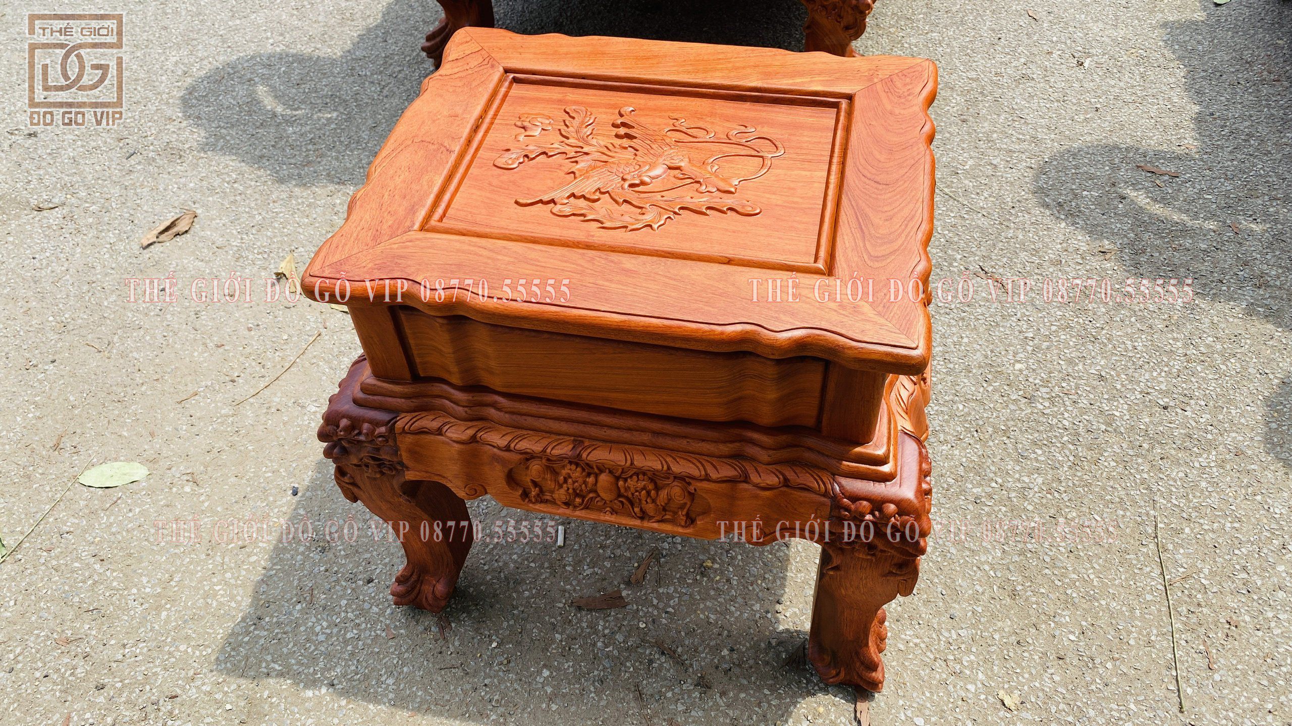 Nghê Tay Khuỳnh Bảo Đỉnh 12 Món- Gỗ Hương Đá