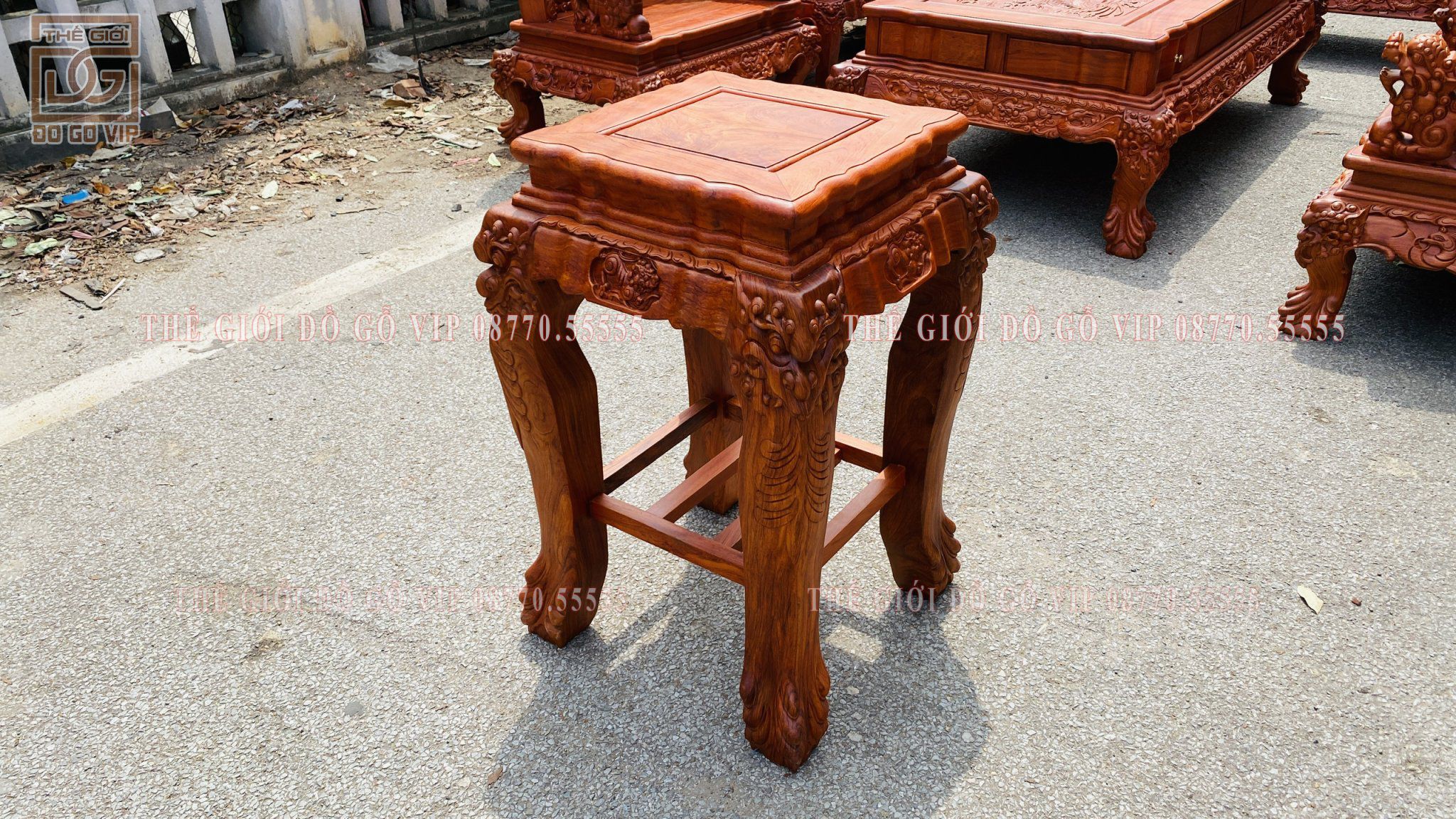Nghê Tay Khuỳnh Bảo Đỉnh 12 Món- Gỗ Hương Đá