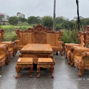 HOÀNG GIA HOA HỒNG - GÕ ĐỎ NGUYÊN KHỐI