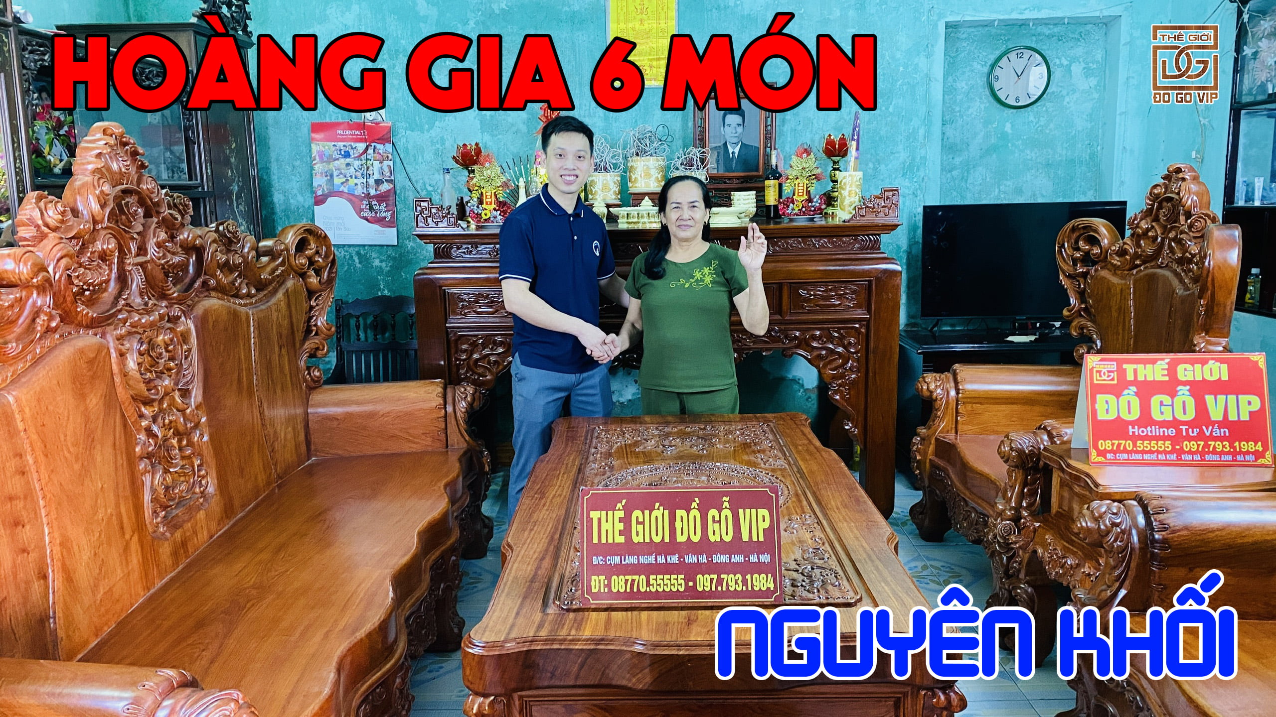BÀN GIAO BỘ BÀN GHẾ HOÀNG GIA CHO U THUẬN- GIA LÂM, HN 9/11