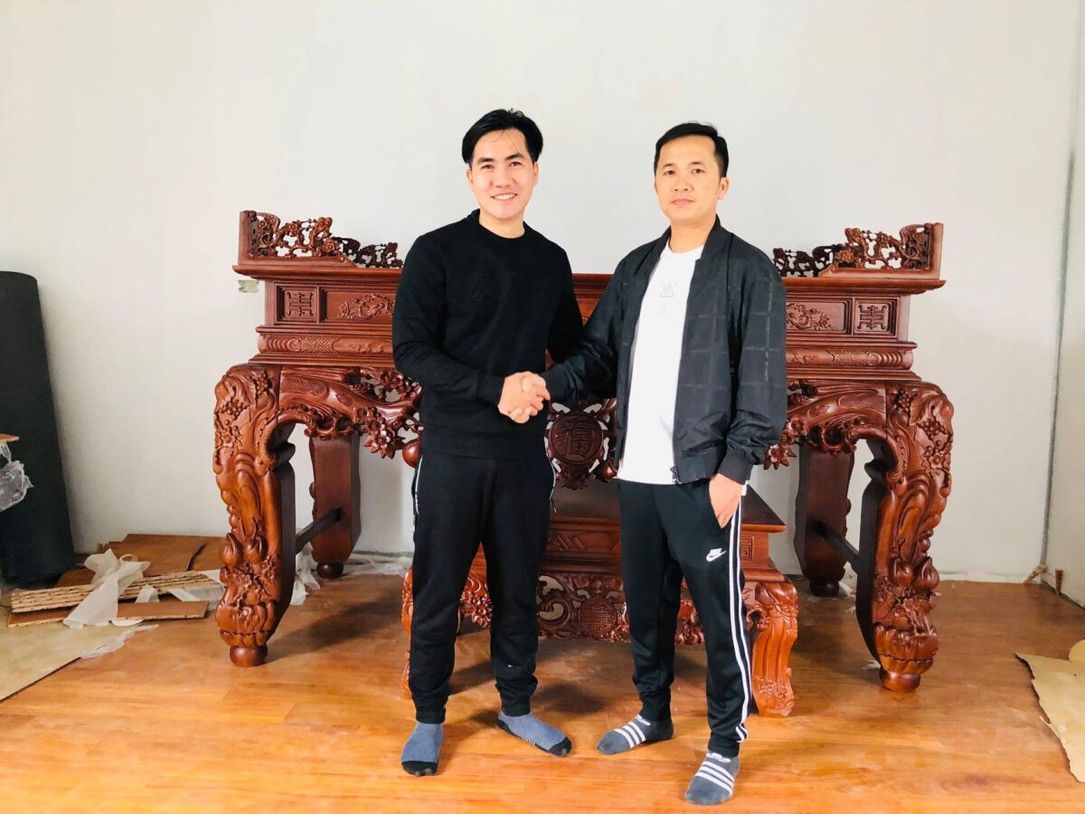 Bàn Giao Bộ Sập Thờ Gỗ Gõ Cho Anh Trai Ở Thạch Thất 8/11